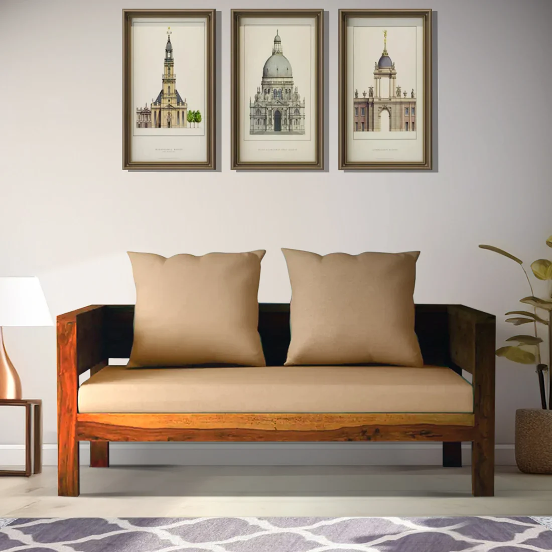 Sheesham wood 2 Seater Sofa